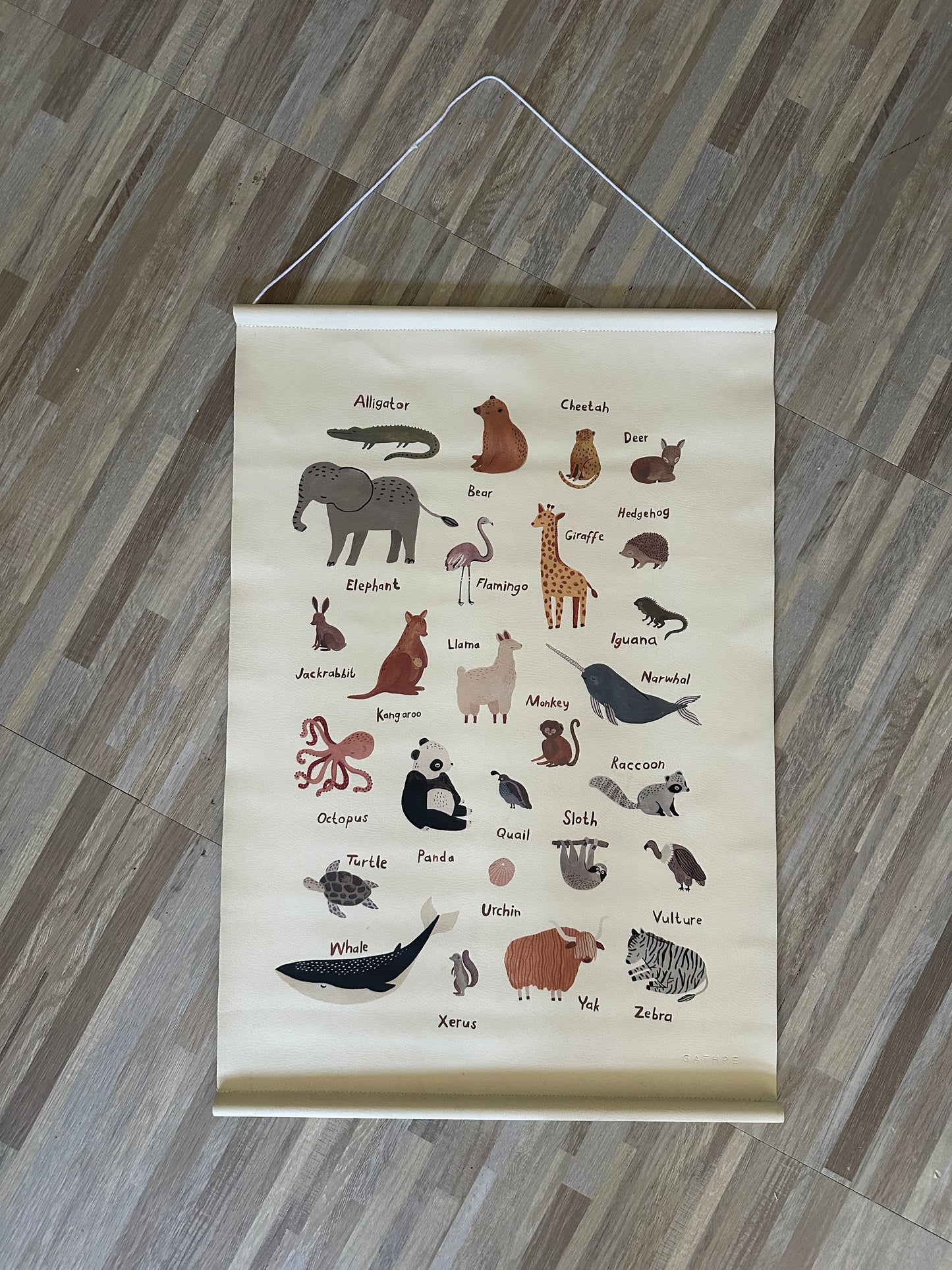 Gathre Animal Alphabet Poster