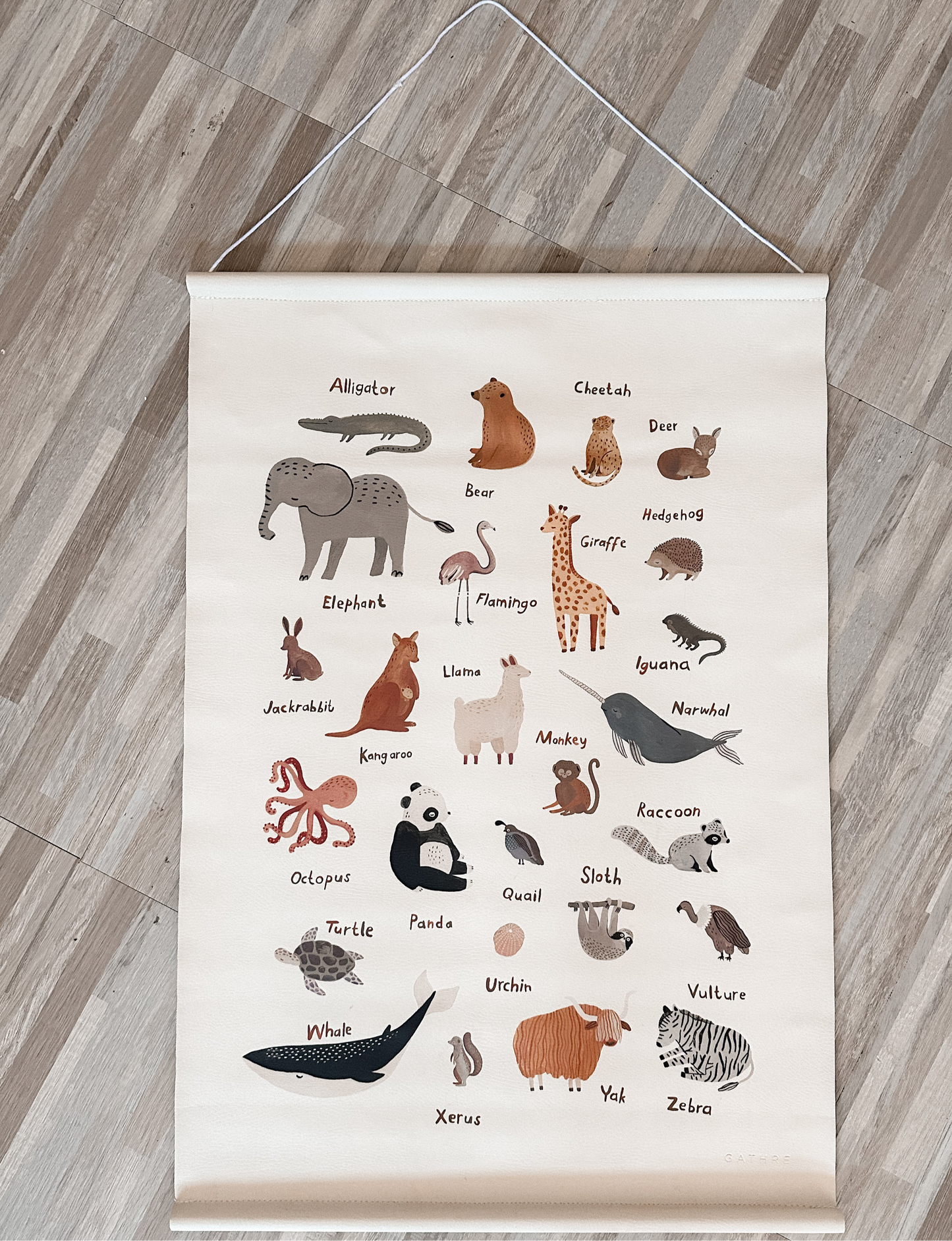 Gathre Animal Alphabet Poster
