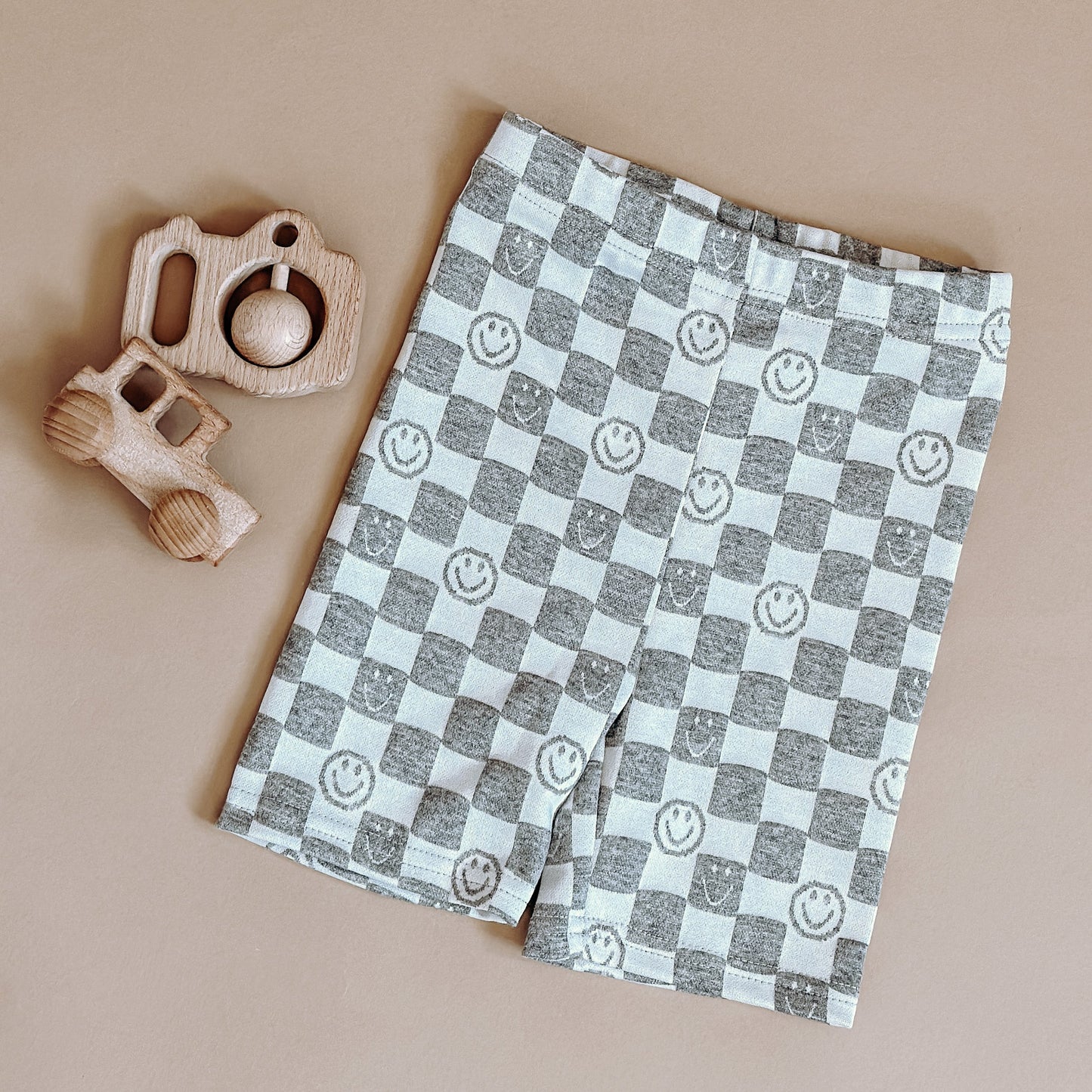 Smiley Checkered Shorts