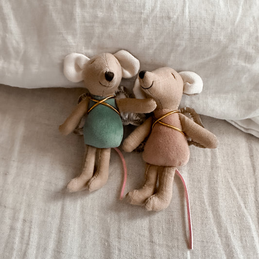 Nordic Mouse Angel Pair (new/slightly flawed)